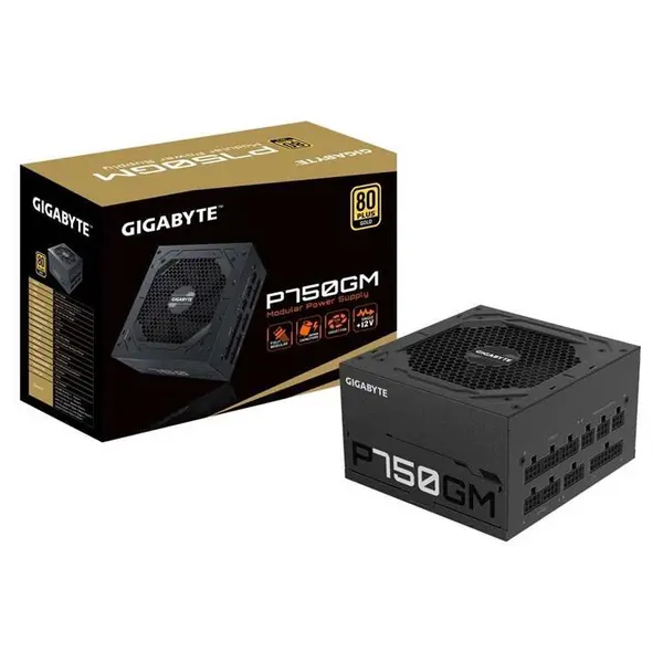 پاور فول ماژولار گیگابایت 750 وات P750GM Power: Gigabyte P750GM 80Plus Gold Full Modular