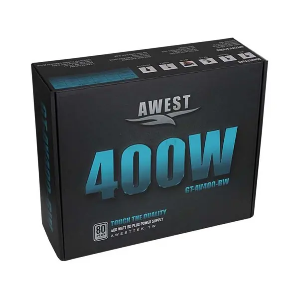 پاور اوست مدل GT-AV400-BW Awest GT-AV400-BW 400W 80Plus Power Supply