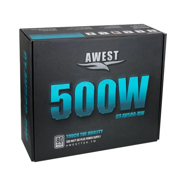 پاور اوست مدل GT-AV500-BW Awest GT-AV500-BW 500W 80Plus Power Supply