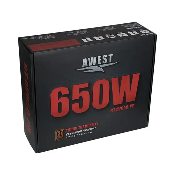 پاور اوست مدل GT-AV650-PB Awest GT-AV650-PB 650W 80Plus Bronze Power Supply