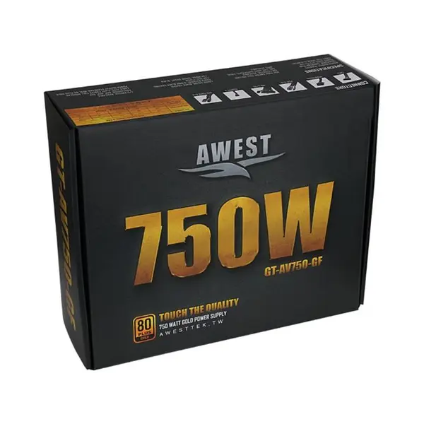 پاور اوست مدل GT-AV750-GF Awest GT-AV750-GF 750W 80Plus Gold Power Supply