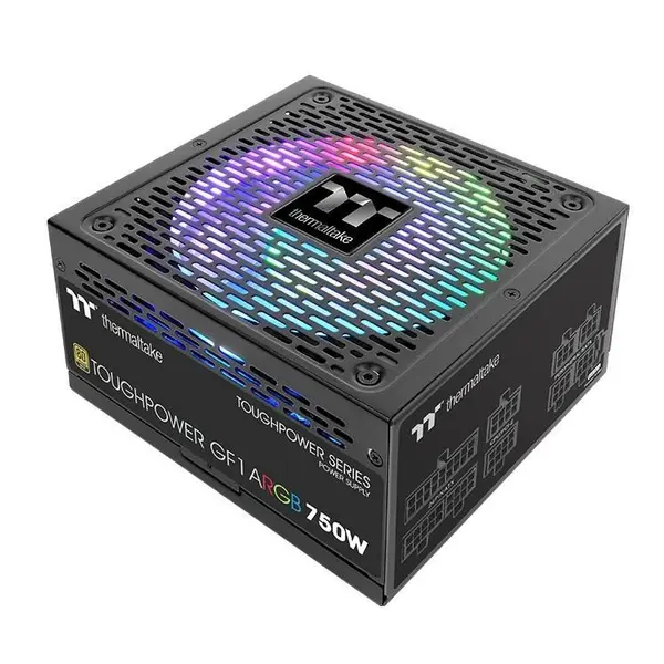 منبع تغذیه ترمالتیک مدل Thermaltake TOUGHPOWER GF1 ARGB 750W GOLD Thermaltake Toughpower GF1 ARGB 750W Gold TT Premium Edition Fully Modular Power Supply