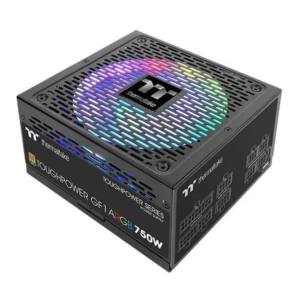 منبع تغذیه ترمالتیک مدل Thermaltake TOUGHPOWER GF1 ARGB 750W GOLD Thermaltake Toughpower GF1 ARGB 750W Gold TT Premium Edition Fully Modular Power Supply