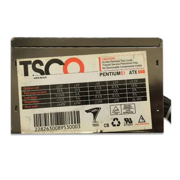 پاور TSCO PENTIUM4 ATX 600
