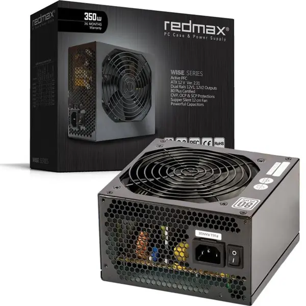 Redmax Wise Series 80Plus Active PFC 350W Computer Power Supply