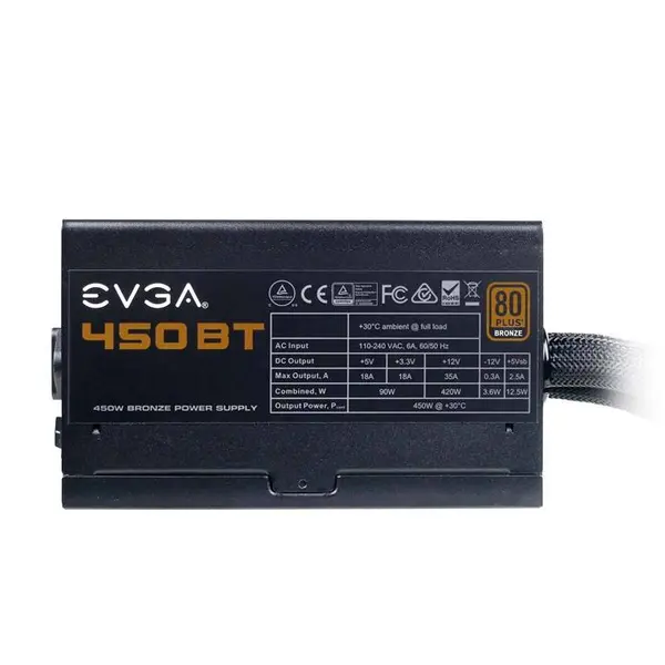 پاور ای وی جی ای مدل 450 بی تی با توان 450 وات EVGA 450 BT 450W 80Plus Bronze Power Supply - 4