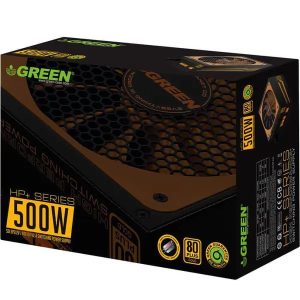 منبع تغذیه ماژولار گرین مدل 500b-hp Plus Green 500b-hp Plus Modular Computer Power Supply - 2