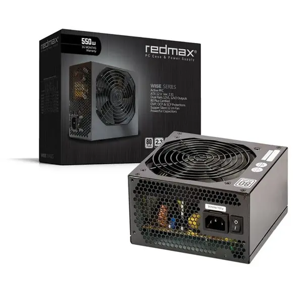 Redmax Wise Series 80Plus Active PFC 550W Computer Power Supply