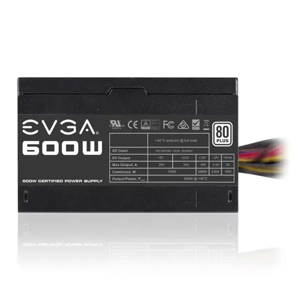 پاور کامپیوتر ای وی جی ای با توان 600 وات EVGA 600W 80 Plus White Computer Power Supply