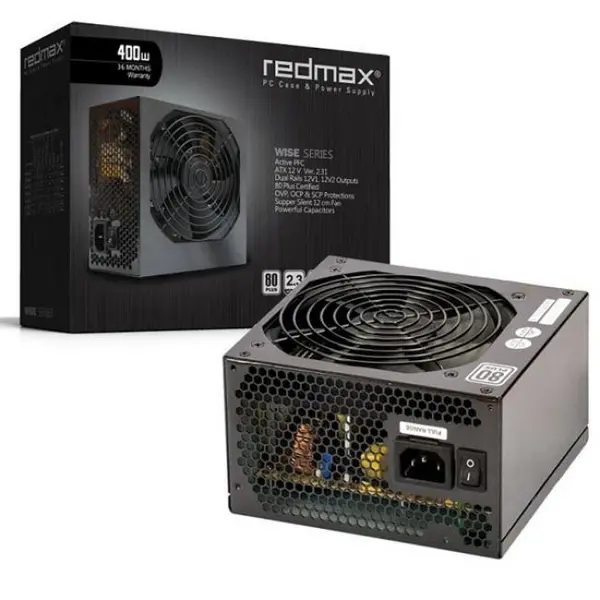 Computer Power Supply Redmax Wise Series 80Plus Active PFC 400W