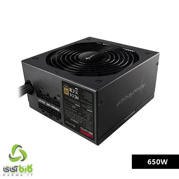 پاور شارکن مدل WPM Gold ZERO با توان 650 وات Sharkoon WPM Gold ZERO 650W Power Supply