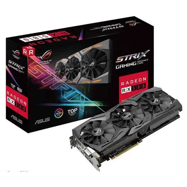 کارت گرافیک ایسوس مدل راگ استریکس آر ایکس 580 T8G گیمینگ با حافظه 8 گیگابایت ASUS ROG-STRIX-RX580-T8G-GAMING Graphics Card - 5