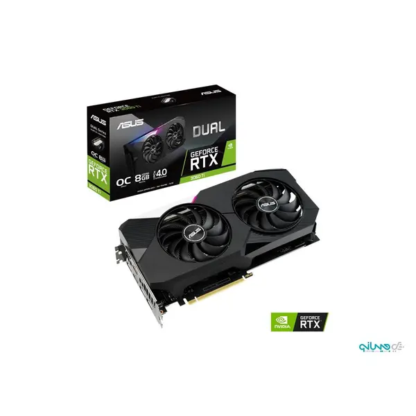 کارت گرافیک ایسوس ASUS Dual RTX 3060 TI O8G Graphics Card: Asus Dual RTX 3060 Ti OC 8GB - 4
