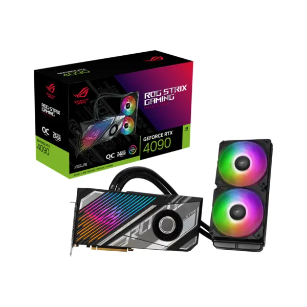کارت گرافیک Asus ROG Strix LC GeForce RTX 4090 OC ASUS ROG Strix LC GeForce RTX 4090 OC Edition 24GB GDDR6X Graphics Card - 5