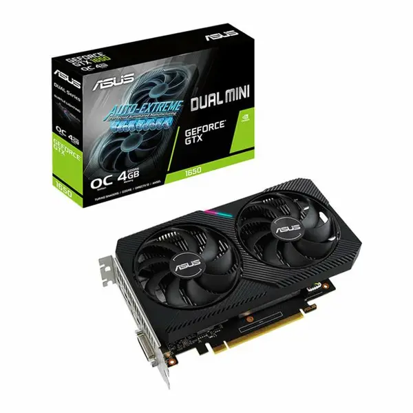 کارت گرافیک ایسوس مدل DUAL-GTX1650-O4GD6-MINI ASUS Dual Mini GeForce GTX 1650 OC D6 Gaming 4GB Graphics Card