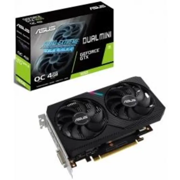 کارت گرافیک ایسوس مدل DUAL-GTX1650-O4GD6-MINI ASUS Dual Mini GeForce GTX 1650 OC D6 Gaming 4GB Graphics Card