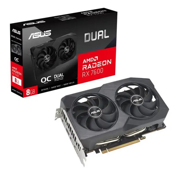 ASUS Dual Radeon™ RX 7600 OC Edition  8GB Graphics Card
