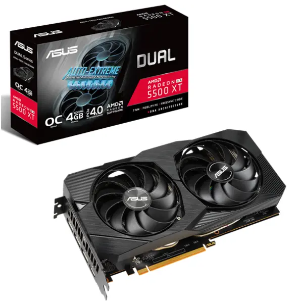 کارت گرافیک ایسوس DUAL RX5500 XT O4G EVO ASUS DUAL-RX5500XT-O4G-EVO Graphics Card - 4