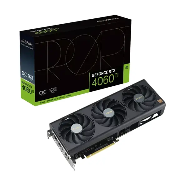 کارت گرافیک ایسوس ProArt GeForce RTX 4060 TI OC Edition 16GB ASUS ProArt GeForce RTX 4060 TI OC Edition 16G GDDR6 Graphics Card