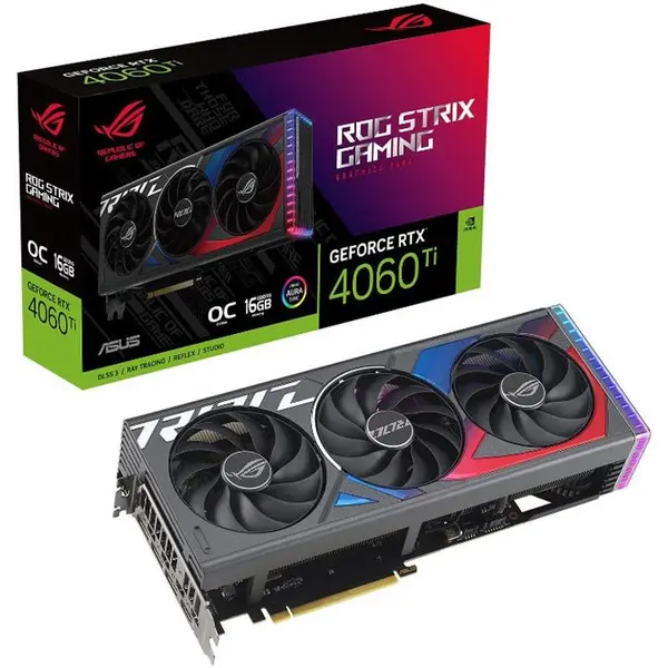 کارت گرافیک ایسوس ProArt GeForce RTX 4060 Ti OC 16GB GDDR6 Graphics Card: Asus ROG Strix RTX 4060 Ti OC Gaming 16GB