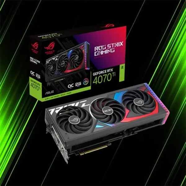 کارت گرافیک ایسوس ROG Strix GeForce RTX 4070Ti 12GB GDDR6X OC Edition asus ROG STRIX RTX 4070 Ti O12G GDDR6X Graphics Card - 2