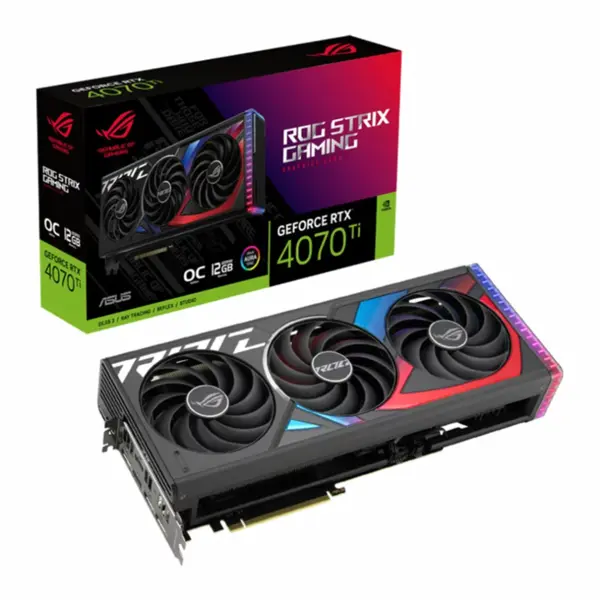 کارت گرافیک ایسوس ROG Strix GeForce RTX 4070Ti 12GB GDDR6X OC Edition asus ROG STRIX RTX 4070 Ti O12G GDDR6X Graphics Card - 3