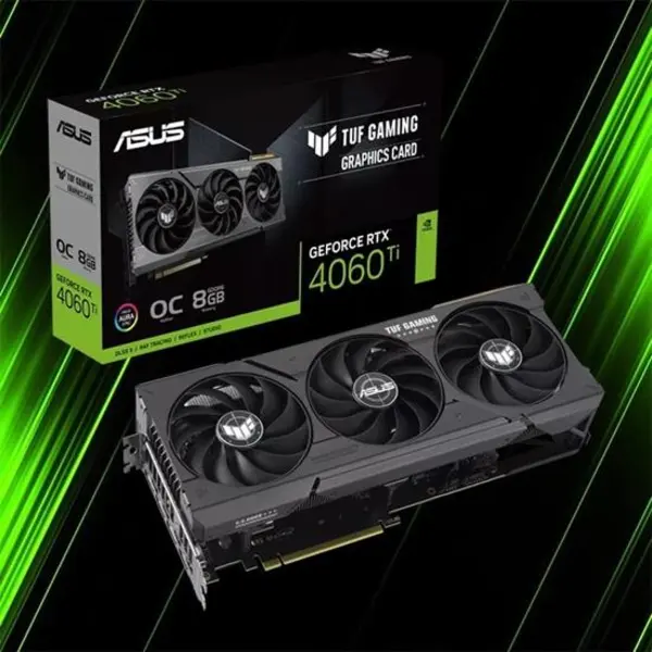 کارت گرافیک ایسوس Tuf Gaming GeForce RTX 4060 TI 8GB GDDR6 OC Edition ASUS TUF Gaming GeForce RTX 4060 Ti 8GB GDDR6 OC Edition Graphics Card - 3
