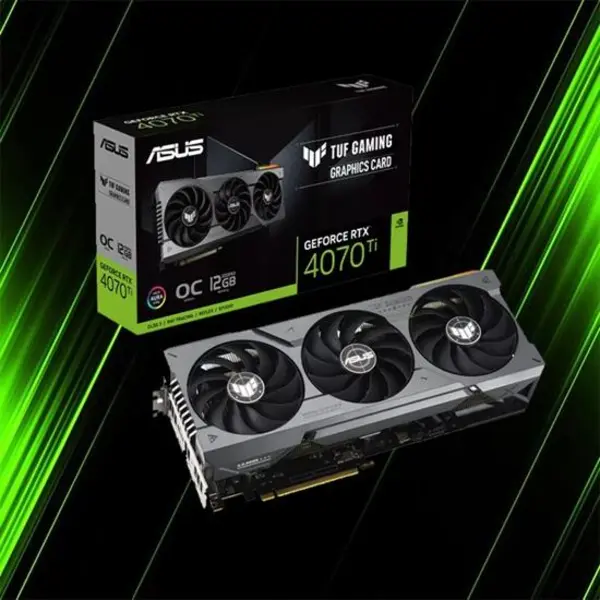 کارت گرافیک ایسوس TUF Gaming GeForce RTX 4070 Ti 12GB GDDR6X OC Edition asus TUF GAMING RTX 4070 Ti O12G GDDR6X Graphics Card - 2
