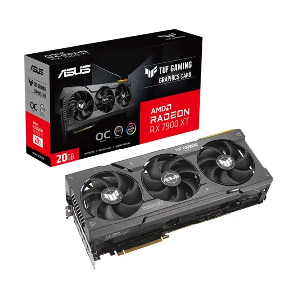 کارت گرافیک ایسوس TUF Gaming Radeon RX 7900 XT OC Edition با حافظه 20 گیگابایت ASUS TUF Gaming Radeon RX 7900 XT OC Edition 20GB Graphics Card - 4