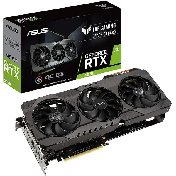 کارت گرافیک ایسوس مدل TUF RTX3070 GAMING با حافظه 8 گیگابایت Asus TUF RTX3070 8G GDDR6 GAMING Graphics Card - 2