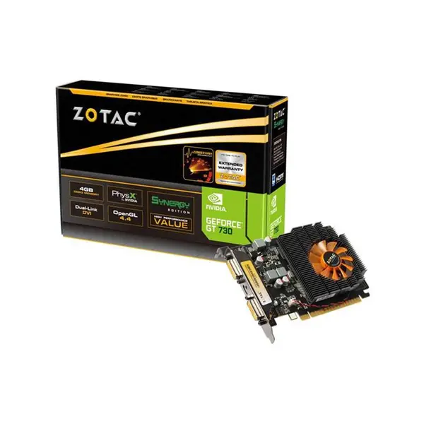 کارت گرافیک 4 گیگابایت Zotac مدل GEFORCE GT 730 SYNERGY EDITION ZOTAC GEFORCE GT 730 4GB SYNERGY Edition DDR3 - 5