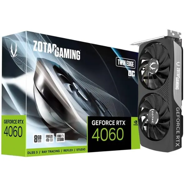 کارت گرافیک زوتاک GAMING GeForce RTX 4060 8GB Twin Edge OC Graphics Card: Zotac RTX 4060 OC Twin Edge Gaming 8GB