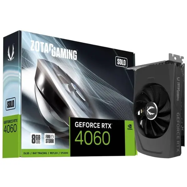کارت گرافیک زوتاک GAMING GeForce RTX 4060 8GB SOLO Graphics Card: Zotac RTX 4060 Solo Gaming 8GB - 4