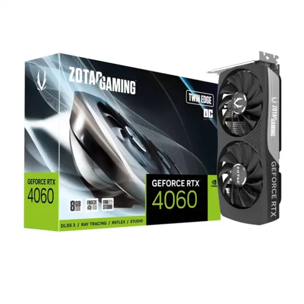 کارت گرافیک زوتاک GAMING GeForce RTX 4060 8GB Twin Edge OC Graphics Card: Zotac RTX 4060 OC Twin Edge Gaming 8GB