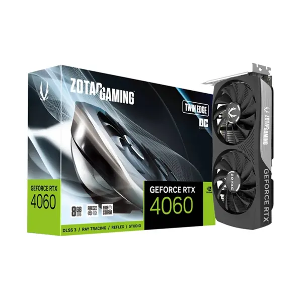 کارت گرافیک زوتک GeForce RTX 4060 8GB Twin Edge OC ZOTAC GAMING GeForce RTX 4060 Twin Edge 8GB GDDR6 Graphics Card