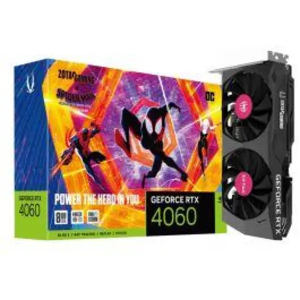کارت گرافیک زوتاک GeForce RTX 4060 8GB OC Spider-Man Zotac GeForce RTX 4060 Spider Man OC 8GB Gaming Graphic Card