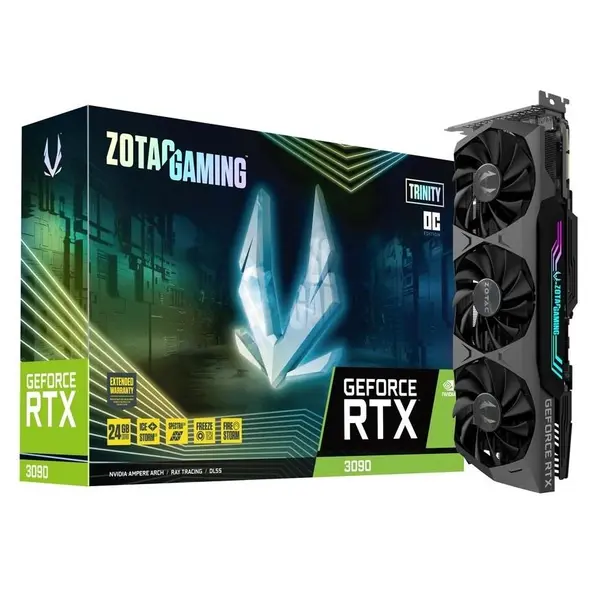 کارت گرافیک زوتک مدل GeForce RTX 3090 Trinity OC 24GB حافظه 24 گیگابایت ZOTAC GeForce RTX 3090 Trinity OC 24GB GAMING Graphics Card