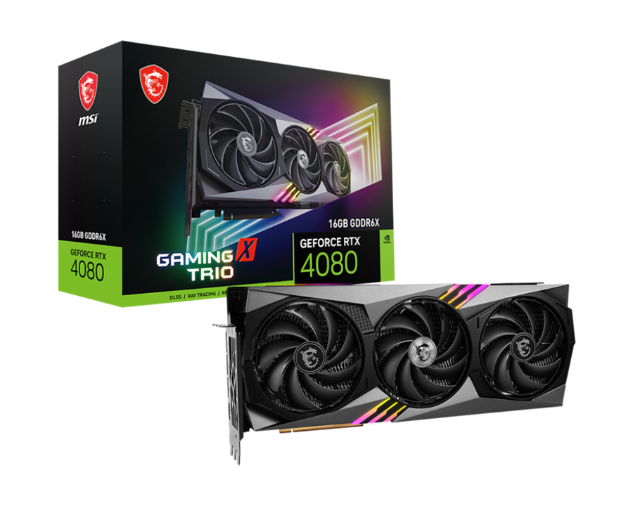 MSI GeForce RTX™ 4080 16GB GAMING X TRIO Graphics Card