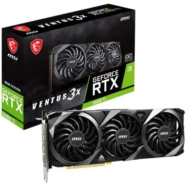 کارت گرافیک ام ای آی جیفورس RTX3060Ti MSI GeForce RTX3060Ti Ventus 2X O8G Graphics Card