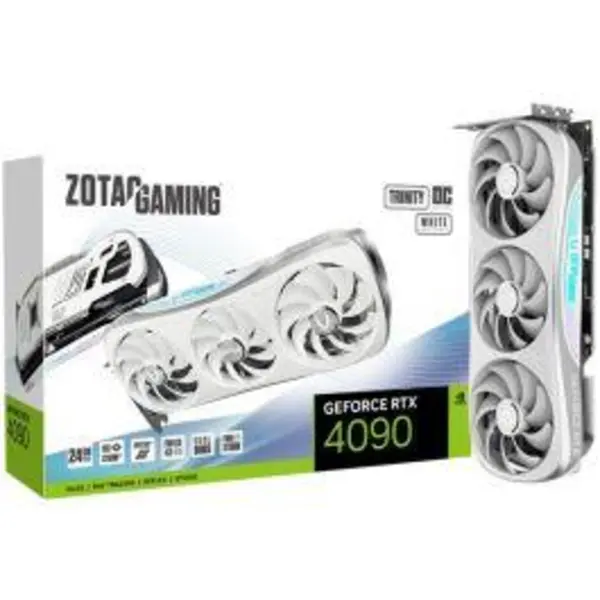 کارت گرافیک RTX 4090 ZOTAC GAMING Trinity White OC 24GB Graphics Card: Zotac RTX 4090 OC Trinity Gaming White Edition 24GB - 4