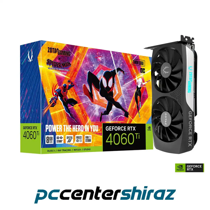 کارت گرافیک زوتک مدل ZOTAC GAMING GeForce RTX 4060 TI SpiderMan 8GB