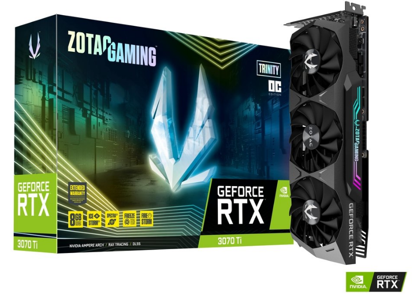 ZOTAC GAMING GeForce RTX 3070 Ti Trinity OC 8GB Graphics Card