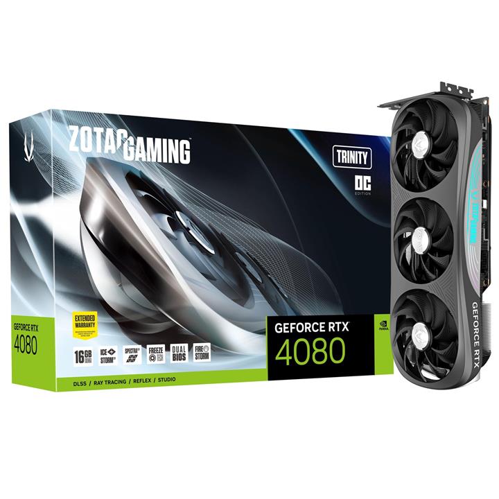 Zotac RTX 4080 AMP Trinity 16GB GDDR6X Graphics Card