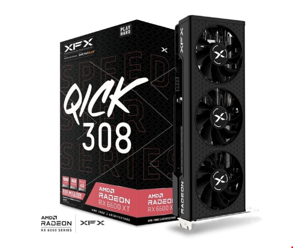 کارت گرافیک 8 گیگابایت ایکس اف ایکس XFX Radeon RX 6600 XT Speedster QICK 308 Black 8GB GDDR6