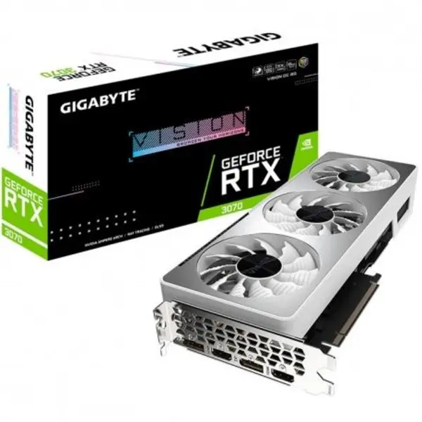 کارت گرافیک مدل GIGABYTE NVIDIA GeForce RTX 3070 VISION OC 8G Gaming Graphics Card Integrated with 8GB GDDR6 256-bit Memory Graphics Card: Gigabyte RTX 3070 Vision OC GDDR6 8GB - 5