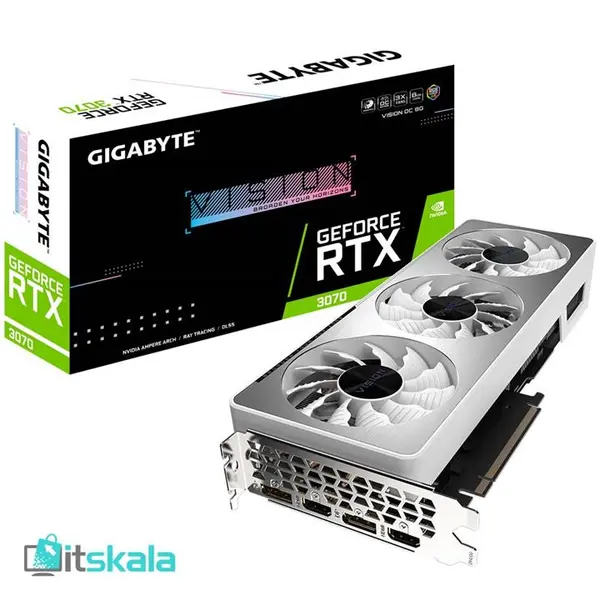 کارت گرافیک مدل GIGABYTE NVIDIA GeForce RTX 3070 VISION OC 8G Gaming Graphics Card Integrated with 8GB GDDR6 256-bit Memory Graphics Card: Gigabyte RTX 3070 Vision OC GDDR6 8GB - 4