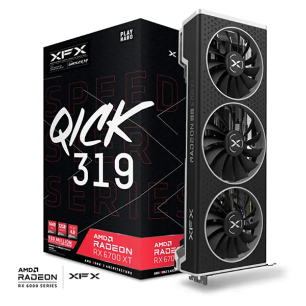 کارت گرافیک ایکس اف ایکس مدل SPEEDSTER QICK 319 Radeon RX 6700 XT ULTRA Gaming 12GB GDDR6 حافظه 12 گیگابایت XFX SPEEDSTER QICK 319 Radeon RX 6700 XT ULTRA Gaming 12GB GDDR6 Graphics Card - 2