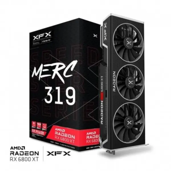 XFX SPEEDSTER MERC 319 Radeon RX 6800 XT BLACK Gaming 16GB GDDR6 Graphics Card