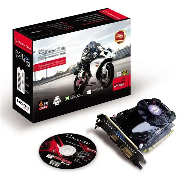 کارت گرافیک توربو چیپ مدل آر7 350 با حافظه 4 گیگابایت Turbo Chip Radeon R7 350-4GD5 Graphics Card