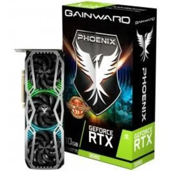 کارت گرافیک گیمینگ Gainward GeForce RTX 3080 Phoenix ظرفیت 10 گیگابایت gainward GeForce RTX 3080 Phoenix GS LHR Graphics Card